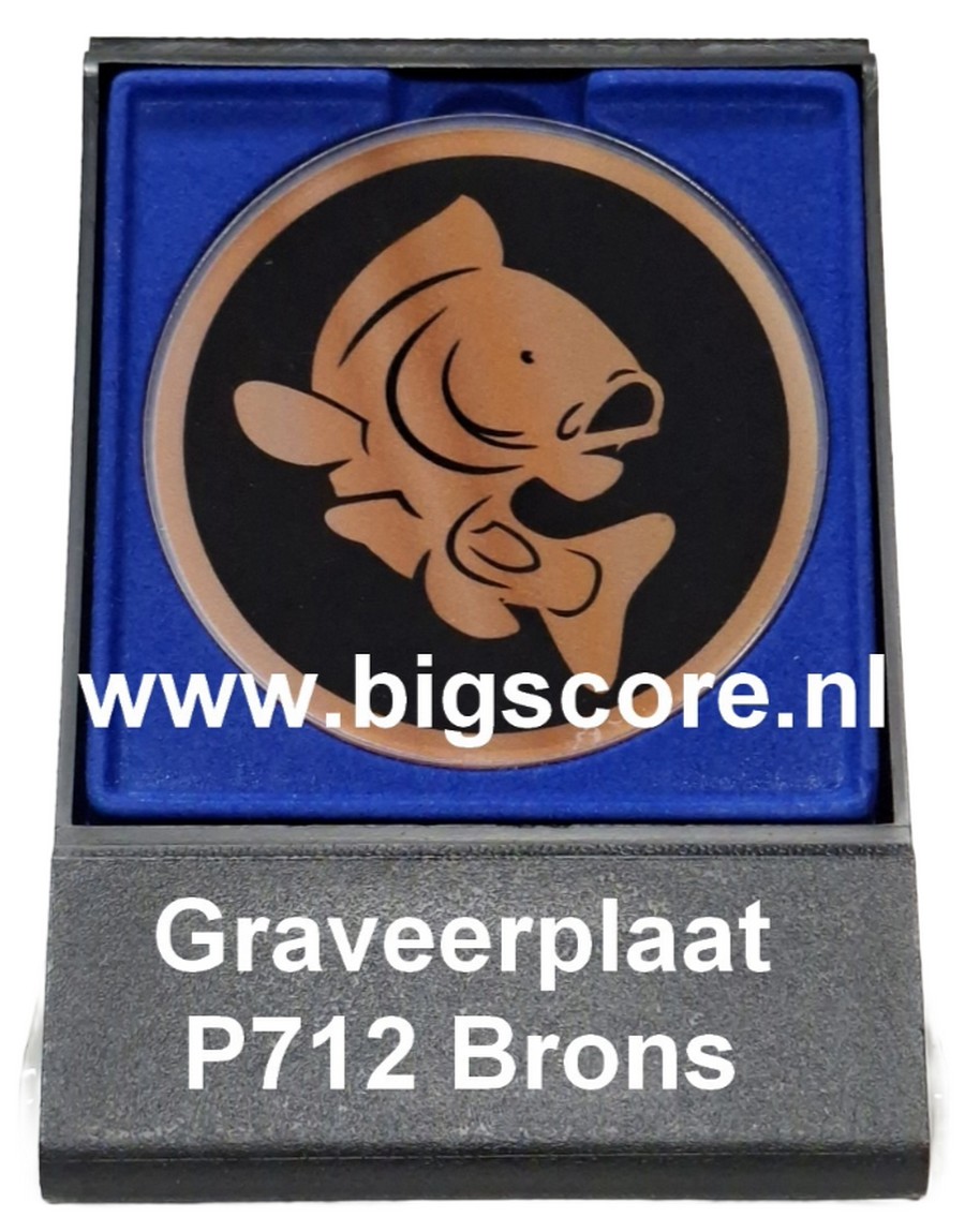 Vis Acryl in medailledoosje Blauw-Zwart G/Z/B